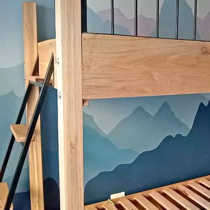Oak ¾ bunk bed