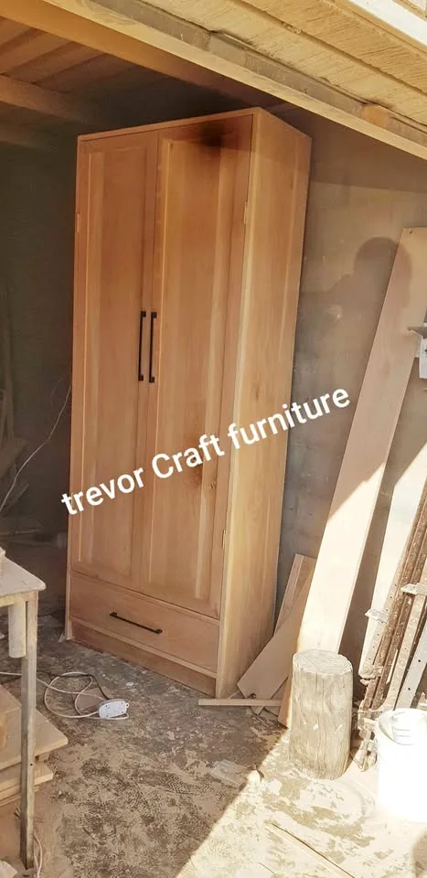Tall oak cabinet, photo 1