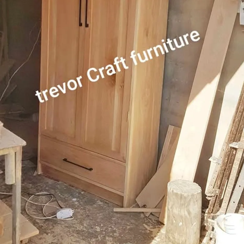 Tall oak cabinet