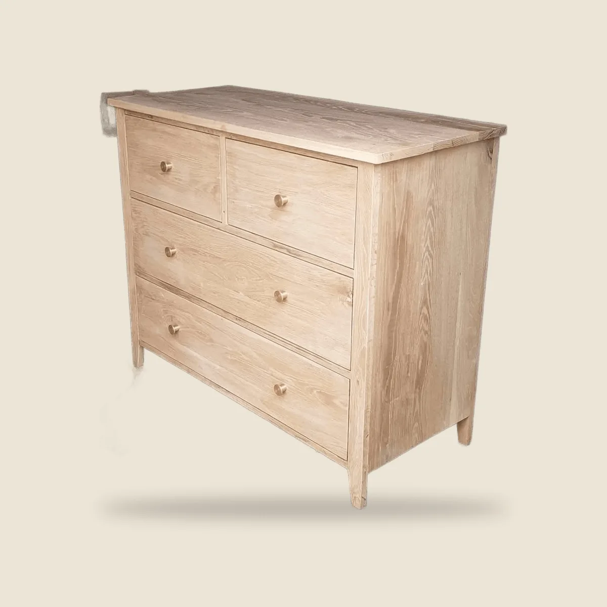 Oak four-drawer chest