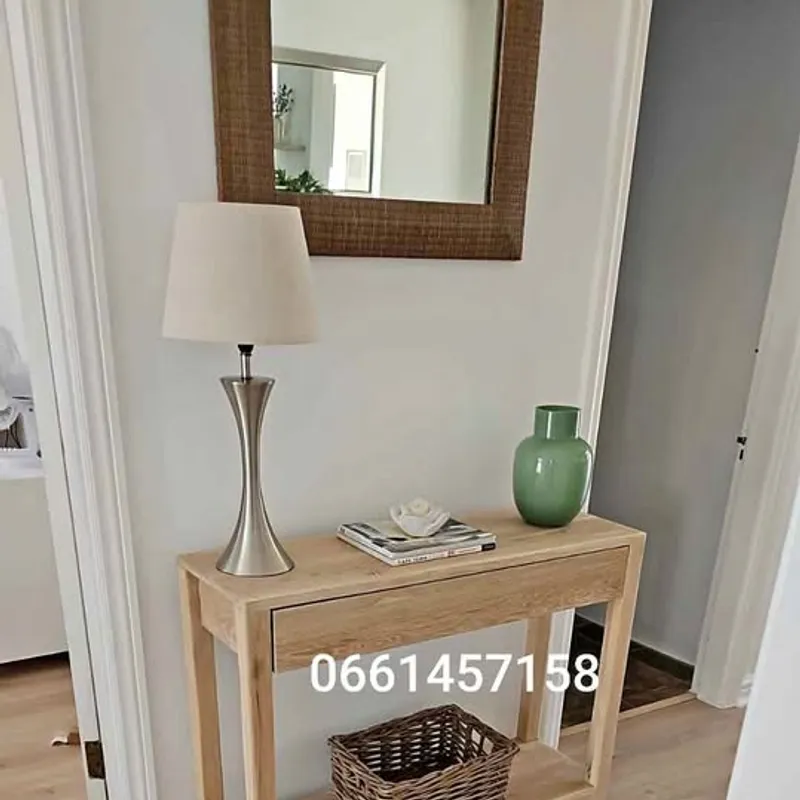 Oak console table