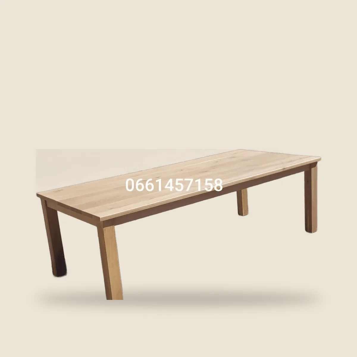 Oak dining table, 2.4 m