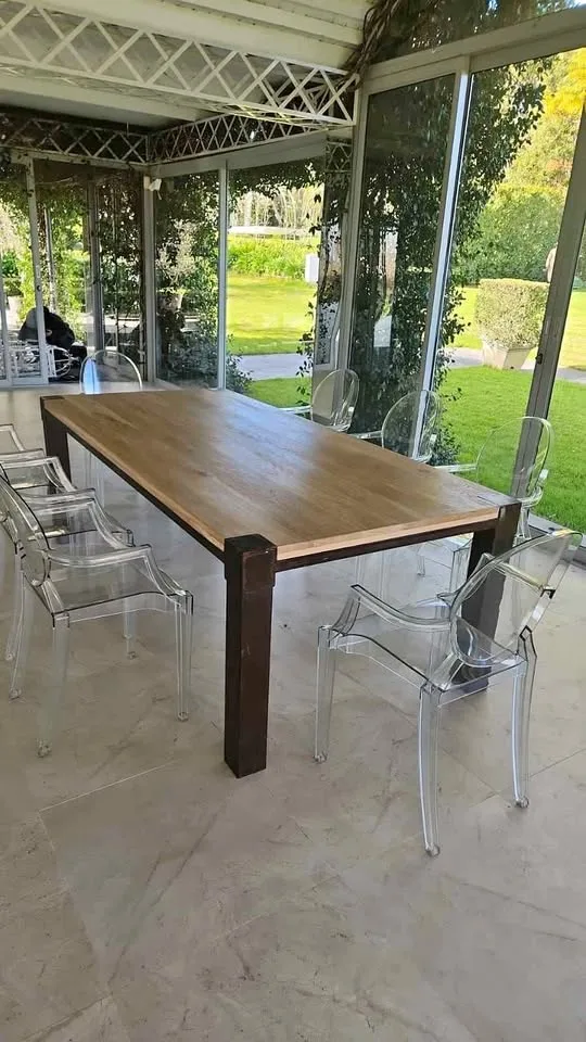 Oak patio dining table, photo 1